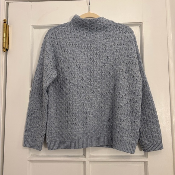 Mango Baby Blue Mock Neck Sweater - Picture 1 of 4